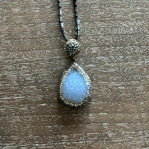 16 inch beaded and crystal necklace.